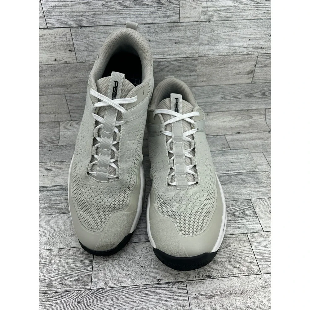 PB5Star Mens Pickleball Shoes Gray White Lace‎ Up Court Sneakers 10056 Size 10.5